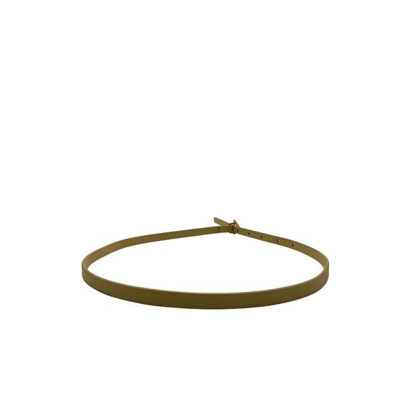 Bottega Veneta Yellow Leather Triangle Belt Size 28 IN - Picture 4 of 6